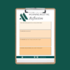 Morning routine reflection worksheet displayed on a clipboard